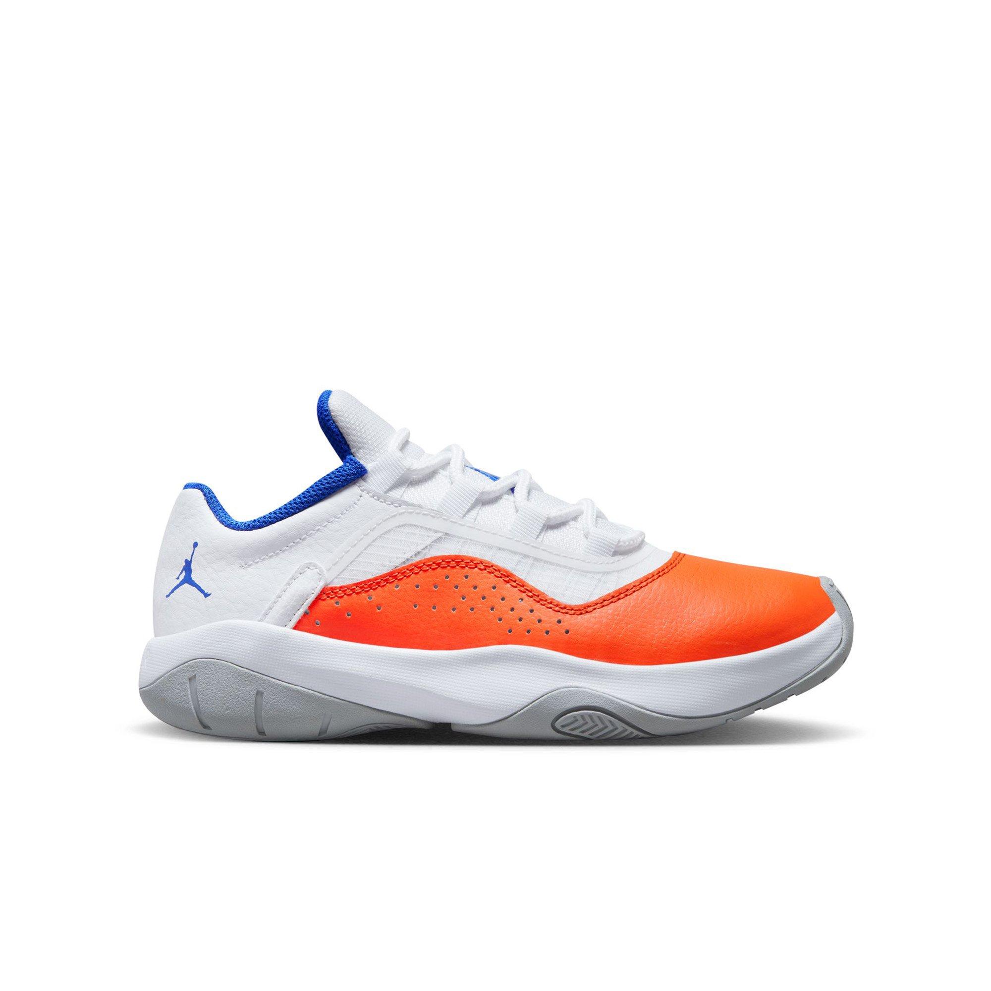 Jordan 11 CMFT Low Grade School Boys White Hyper Royal Safety Orange Shoes Size 6.5